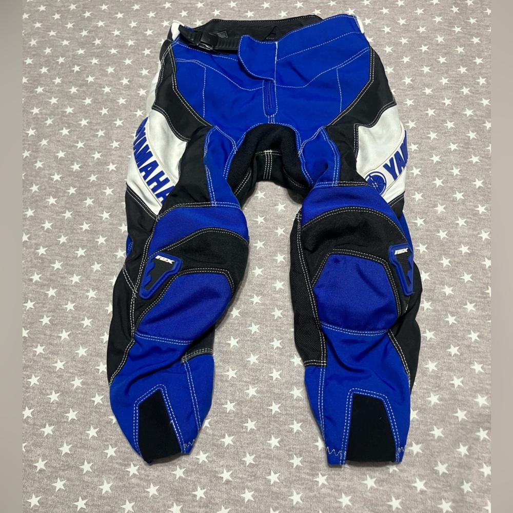 Yamaha Motocross Racing Pants Boys Size 6/22 Blue Black Official Genuine EUC